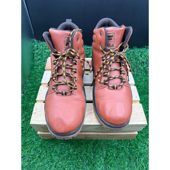 Fila-Hightop Sneakers - Brown/Copper Leather-Size 9M main image 5
